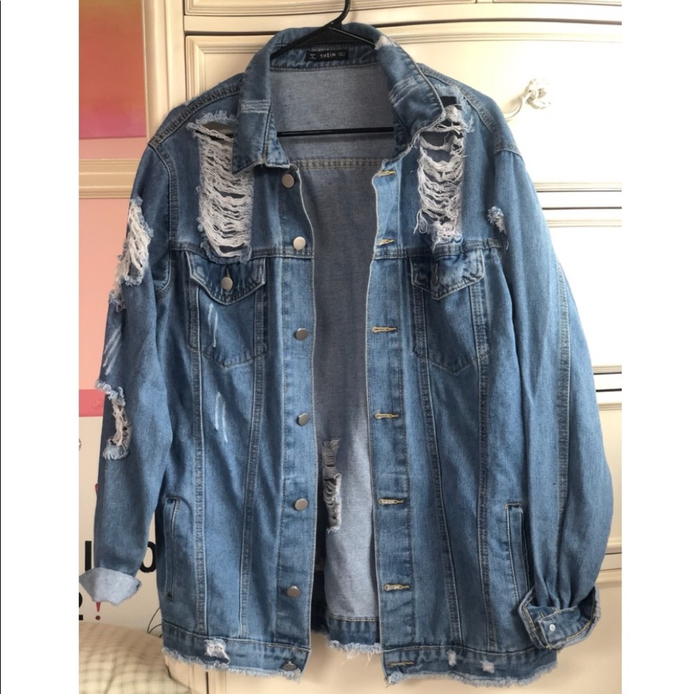 Destroyed Boyfriend Denim Jacket